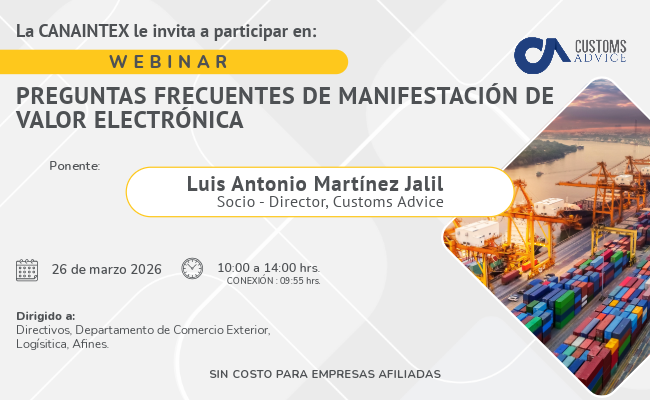 Invitación Webinar | PREGUNTAS FRECUENTES DE MANIFESTACIÓN DE VALOR ELECTRÓNICA